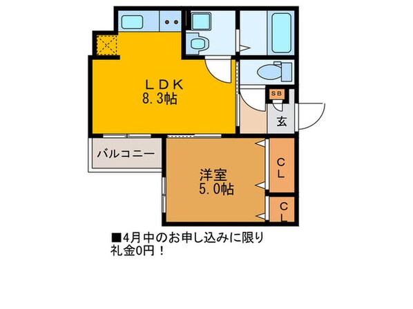 ALEGRIA藤田町EASTの物件間取画像